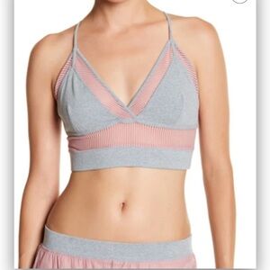 Free people movement Celeste Bra grey pink racerback sports bra unpadded Medium